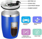 VEGOND Stainless Steel 12 oz Tumblers bulk Vacuum Insulated Double Wall Travel Tumbler with Lid and Straw Reusable Tumbler, Royal Blue 6 pack - Image 2