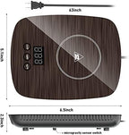 Mug Warmer,Coffee Warmer for Desk,Electric Cup Warmer with Three Temperature Settings,Coffee hot Plate for Cocoa Tea Milk with Auto Shut Off After 4H Feature (Wood Color/Without Mug) 2PCS - Image 6