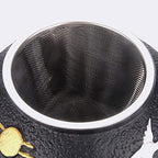 KYUSAR Japanese Cast Iron Teapot Chinese Teapot 1200ML Teapot Tea Pots Cast Iron Uncoated Process Iron Raw Iron Pot Tetsubin Tea Pot - Image 4