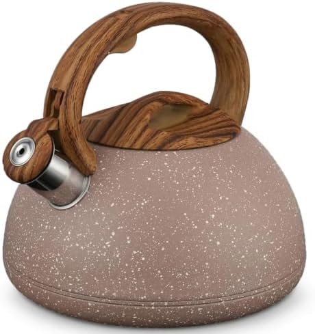 3.1QT/3L Whistling Tea Kettle for Stove Tops,Tea Kettle for Stovetop,Stainless Steel Tea Pot with Anti-Heat Handle and Simple Touch Button to Control Kettle Outlet by Unknown