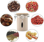Stainless Steel Airtight Jar Container with Calendar Setting, Storage Canister Wooden Lid With Scoop For Coffee Beans Tea Nuts Pasta 1.8L (Green) - Image 5