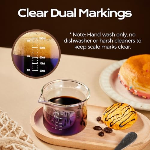 YARRAMATE Espresso Shot Glass (3.4oz/100ml) & Milk Frother (Black) - Image 4