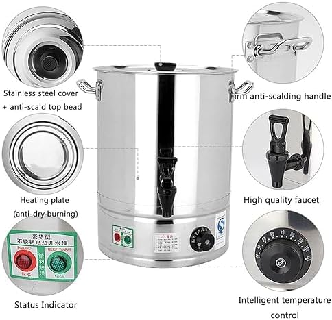 Smart Fast Boil Electric Kettle,Commercial Catering Urn Hot Water Er Dispenser Soup Buffet Warming Pot With Temperature Control 30-110°C Ing Water Buc - Image 2