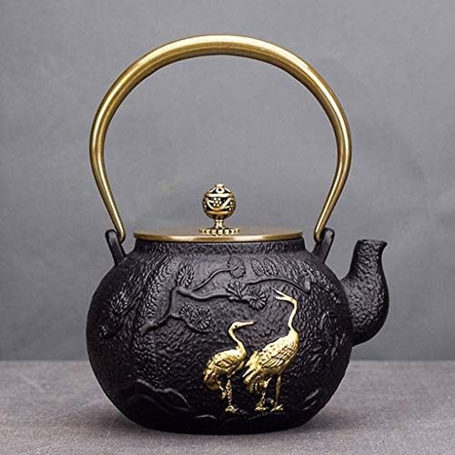 Japanese Tetsubin Tea Kettle Cast Iron Teapot with Stainless Steel Infuser by Unknown