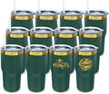 20 oz Tumbler Bulk Stainless Steel Tumblers with Lids and Straws Army Green by MetalyaTumblers