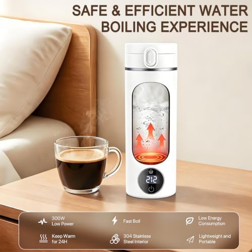 Portable Electric Travel Kettle, 16oz Tea Kettle, 120V 300W - Image 7