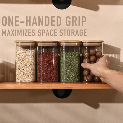 D2scrma 37oz/1.2Qt Rectangle Glass Storage Containers with Lids 6-Pack - Image 3