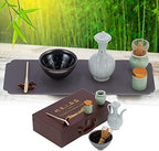 Matcha Tea Whisk Set, Matcha Tea Tool Matcha Bowl Whisk Scoop Ceramic Whisk Holder Caddy Teacup Mat Tea Ceremony Kit(A) - Image 2