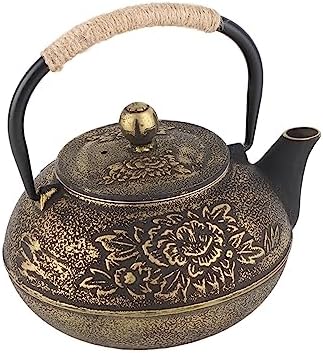Japanese Cast Iron Teapot Chinese Teapot with Stainless Steel Infuser, Tea Pots for Stove Top Tetsubin Tea Pot Japanese Tetsubin Kettle for Loose Leaf Tea 900ml - Image 5