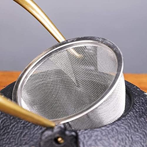 LJYT Teapot Teapots Cast Iron Handmade Teapot Loose Leaf Teapot Filter Heat Tea Kettle Single Home kettle Uncoated vintage cast iron kettle (Color : Smooth sailing) - Image 5