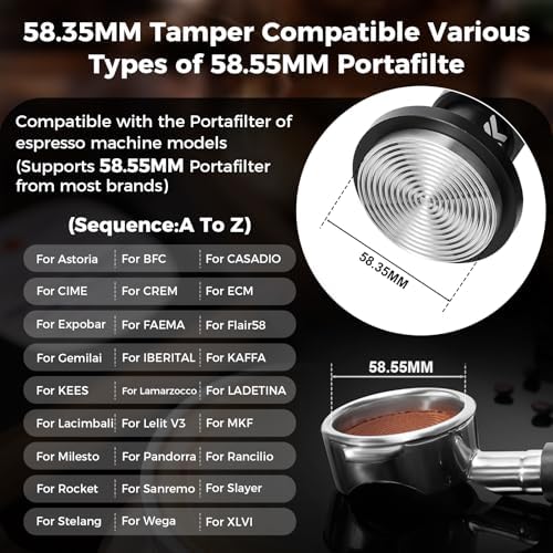 IKAPE Espresso Impact Tamper & Gravity Distributor Set 58.35mm – Complete Barista Kit with Knock Box, Cleaning Brush & Towel – Professional Coffee Accessories for Home Espresso - Image 2