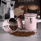 Bincoo Premium Pink Coffee Canister, 1500ml/18oz Large Airtight Stainless Steel Coffee Bean Storage Container with Date Tracker & Scoop (1500ML) - Image 6