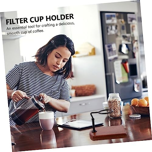 Wood Base Adjustable Coffee Dripper Stand for Manual Brewing - Image 4