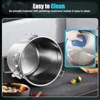 3.17Gal Stainless Steel Canister w/ Lid Flour Storage Container (12L) - Image 5