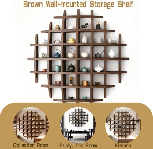 47.2"x47.2"Solid Wood Coffee Mug Display Rack,Tea Cup Holder,for Cups - Image 7
