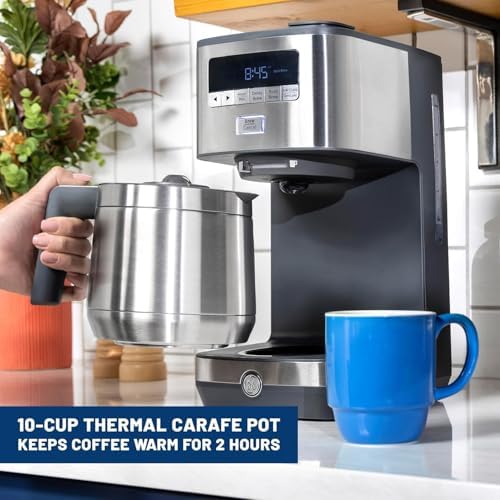 GE 10-Cup Programmable Drip Coffee Maker with Thermal Carafe - Image 2