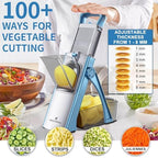 ONCE FOR ALL Upgrade Safe Mandoline Slicer Plus, Bigger Size, SkyBlue - Image 3