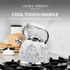 Laura Ashley Wild Meadow Whistling Tea Kettle Stovetop, Tea Pot for Stove - Image 5