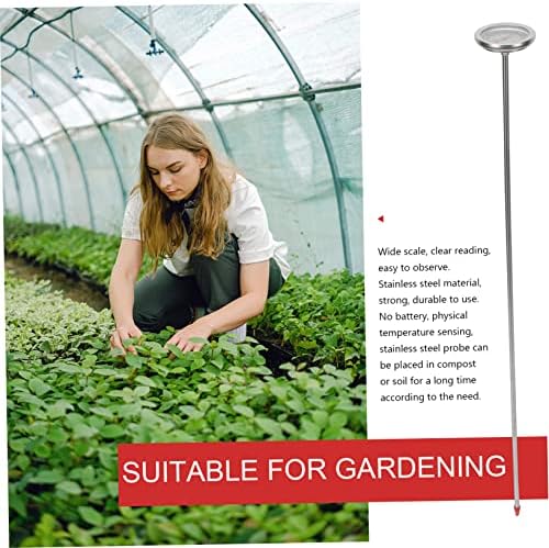 BESPORTBLE 3pcs Precision Thermometer Extra- Probe Stainless Steel Temperature Gauge for Gardening Composting Measures Tool for Plant Growth Monitoring - Image 2