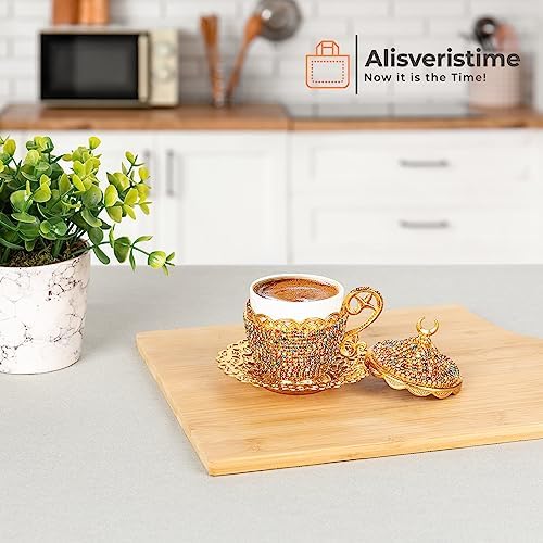 Alisveristime Gelincik Crystal Turkish Coffee Set, 27 Pc (Mix) - Image 4