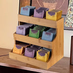 3-Tier Wood Tea Bag Organizer, Countertop Tea and Coffee Pod Storage Rack for Kitchen Pantry and Office - Image 2