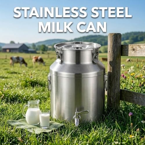 1.32-26.42Gal Stainless Steel Milk Can Bucket, Wine Pail Bucket with Spigot - Image 2