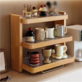 Coffee Mug Holder Rack, 3-Tier Countertop Display Shelf, Solid Wood Desktop Storage for Kitchen, Dining Room, Coffee Bar by Unknown
