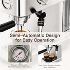 MEGAWISE 20 Bar Espresso Machine with Adjustable Milk Frother - Image 5