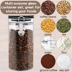 WYTAOHZL 3PCS Glass Coffee Containers with Shelf - Image 6