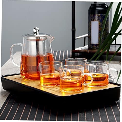 Glass Flower Teapot Stainless Steel Kettle Japanese Tea Pots Dispensing Stainless Steel Tea Infuser Glass Teapot For Stovetop Infuser Teapot Floral Tea Strainer Tea Filte,Transport-16X12.8X8.5CM - Image 4