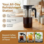 1 Set Cold Brew Coffee Maker Pitcher, 64 Oz Thick Glass Mason Jar - Image 3