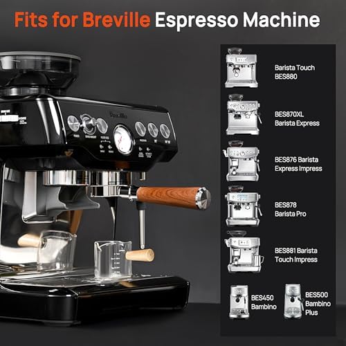 Bottomless Portafilter 54mm with 3 Ears, Replacement Bottomless portafilter Compatible with Breville Barista and 54mm Machines, Filter Basket Included - Image 4