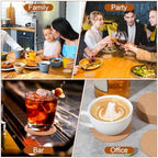 Cork Coasters for Drinks Bulk 3.54 Inch Cork Round Coasters Coffee Coaster - Image 3