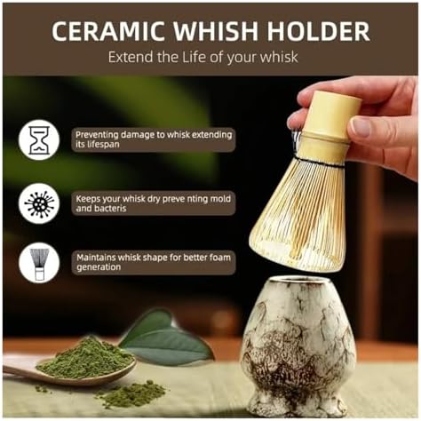 Matcha Tools Tea Set Bowl Chasen Stand Kit Complete Packaging(B) - Image 3