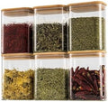 D2scrma 37oz/1.2Qt Rectangle Glass Storage Containers with Lids 6-Pack by Delicatedtoservicecustomer
