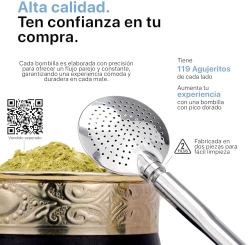 Bombilla de Acero Inoxidable Pico Platado para Mate – Durable, Perfecta para Mate Argentino y Brasileño - Image 3