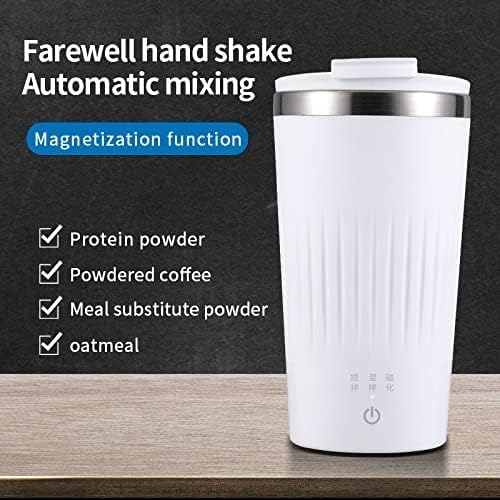 LLBB USB Coffee Cup Rechargeable Heating Self Stirring Mixing Mug Warmer Coffee Capsule Cup (White) - Image 2