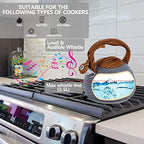 3.2Qt Stainless Steel Whistling Tea Kettle Stovetop, Sky Grey - Image 2