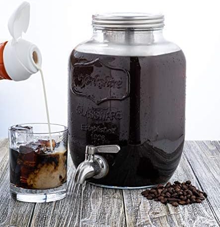 Original Grind Coffee Co.,1 Gallon Cold Brew Coffee Maker,Easy Pour Stainless Steel Spigot Tap,Extra Thick Glass Pitcher Brewing System Iced Coffee Maker,Refrigerator Safe Storage - Image 4