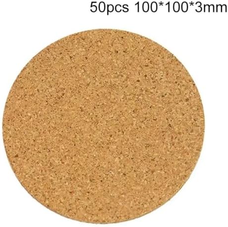 50/100Pcs Cup Mat Natural Cork Coasters Placemats for Table Kitchen Accessories Round Coffee Tea Cup Mats Desktop Decoration Placemats for Dining Table(50pcs 100mm) - Image 2