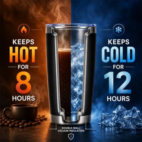 Pandance 20oz Stainless Steel Insulated Tumblers Bulk, Mix, 8 Pack - Image 4