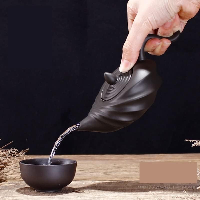 KYUSAR Japanese Cast Iron Teapot Chinese Teapot 110ML Teapot Purple Clay Tea Pots Modern Purple Sand Handmade Tetsubin Tea Pot (Color : A, Size : 110ML) - Image 5