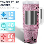 Horror Scary Face Halloween Tumbler for Women Girls Spooky Vibes 30oz - Image 2