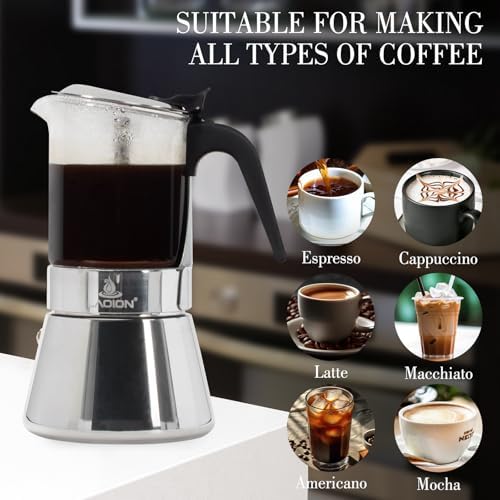 LAOION Stovetop Espresso Maker, 9Cup 360ml Moka Pot, Cuban Coffee Make - Image 5