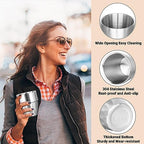Metal Glasses, 10 oz Insulated Tumbler, 8 Pack Double Wall Unbreakable Stackable Insulated Stainless Steel Cups Premium Drinking Water Tumblers for Travel Camping Home Outdoor - Image 4