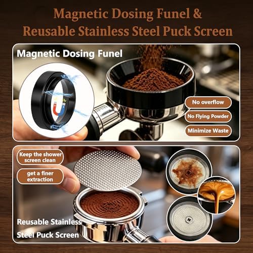 9PCS 51mm Espresso Accessories Kit with Wood Tamping Station - Image 6