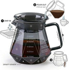 Glass Coffee Maker Carafe with V60 Dripper Server for Pour Over Coffee Brewing (600, Milliliters) - Image 6