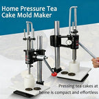 Tea Cake Pressing Machine, Hand Lever Compression Maker with 40mm Round Forming Mold, Adjustable Angle Manual Press for Puer Tea Ball Production, Stainless Steel and PP, 160kg Capacity - Image 2