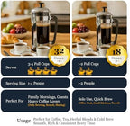 ESPRO Plus P5 French Press Coffee Maker – Patented Double Micro-Filter for Grit Free Brew, Heat-Resistant Thicker Borosilicate Glass Coffee Press – (32 oz) (Pack of 2) - Image 5