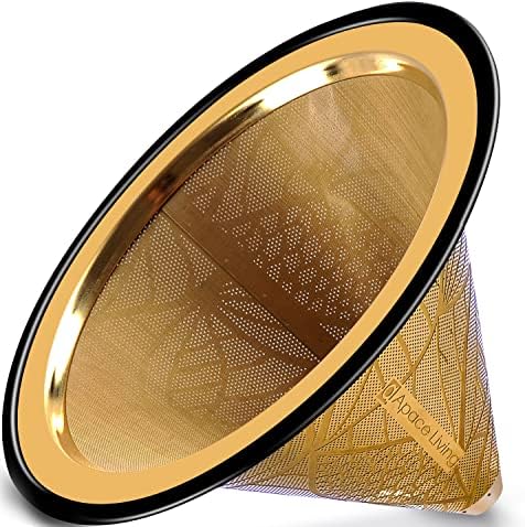 Gold - Coffee Filter Pattern #2 + Coffee Scoop (1 tbsp) - Image 2